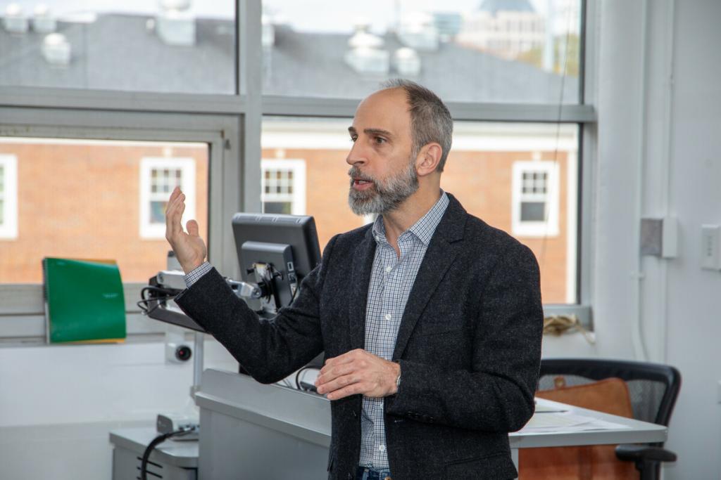 Lawton teaching in the classroom